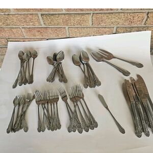 INTERPUR INR12 STAINLESS FLATWARE KOREA 54 Pieces BIG LOT